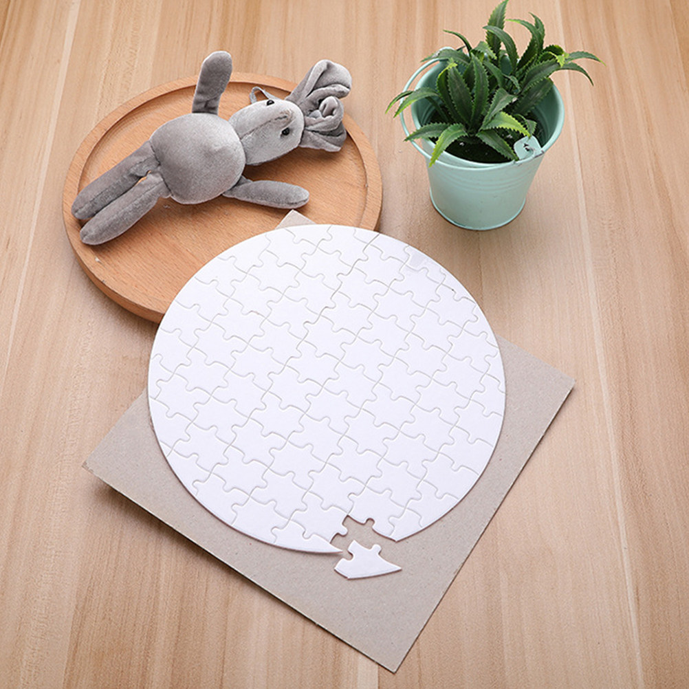 Puzzle Blank White - 4 Stück Sublimations-Puzzle-Rohlinge, weiße Transferfolien zum