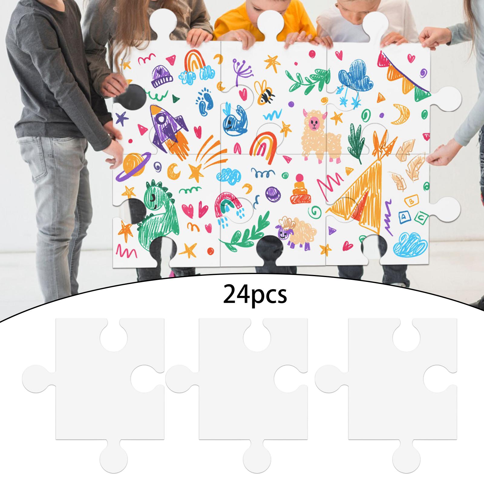Puzzle Blank White - Kinder- und Erwachsenen-Puzzle zum Selbergestalten für